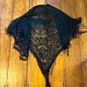 Elegant Black Lace Shawl